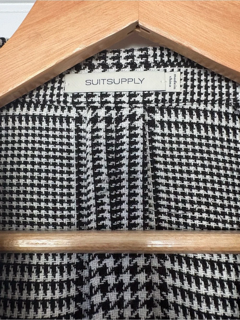 Suitsupply Black & White Glen Plaid Sport Coat Blazer